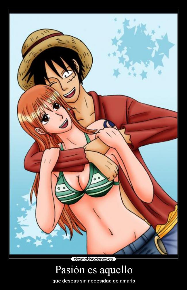 carteles mugiwarax one piece nami luffy abrazados aburrimiento sigue aqui desmotivaciones