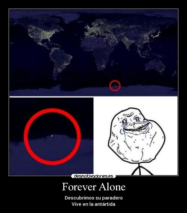 Forever Alone - Descubrimos su paradero
Vive en la antártida