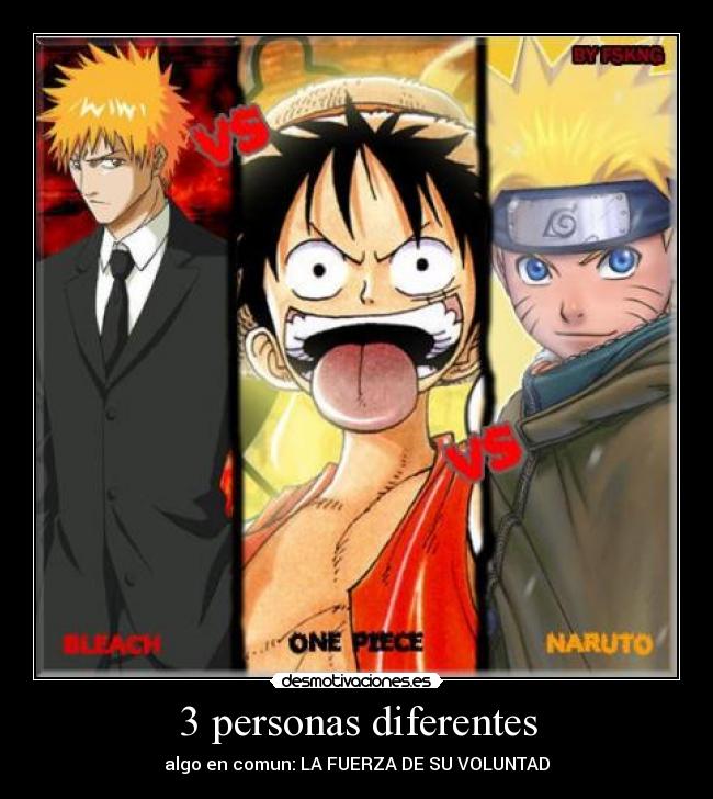 3 personas diferentes - algo en comun: LA FUERZA DE SU VOLUNTAD