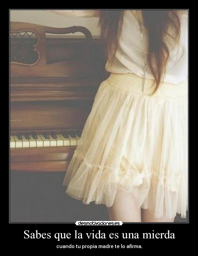 Sabes que la vida es una mierda -
