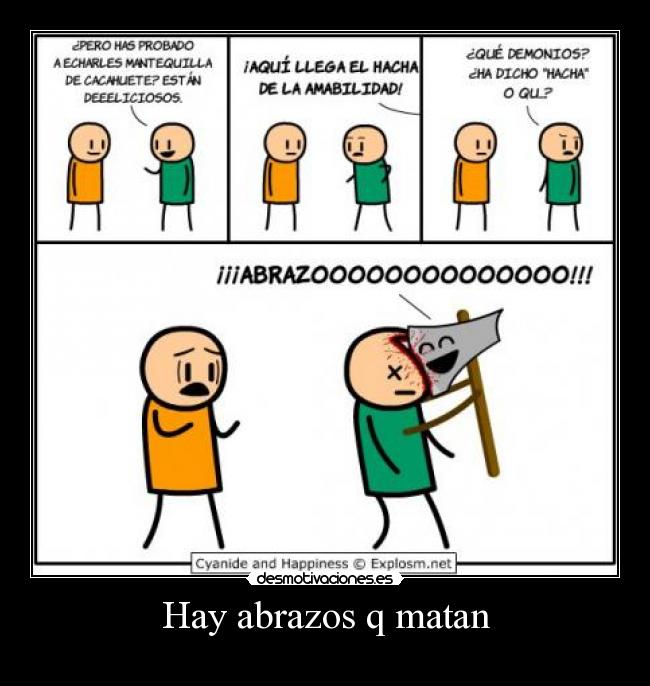 carteles abrazos humor grafico desmotivaciones