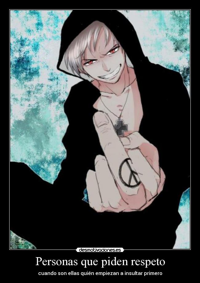Personas que piden respeto -