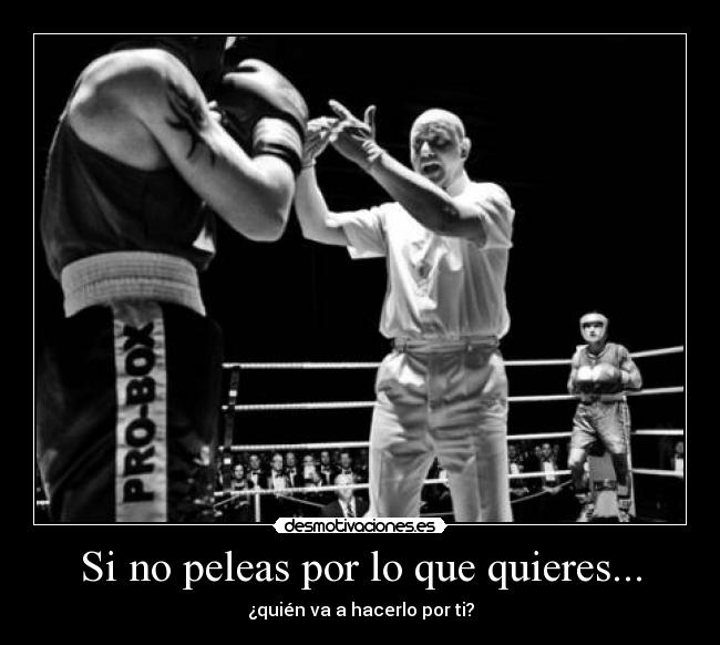 Si no peleas por lo que quieres... -