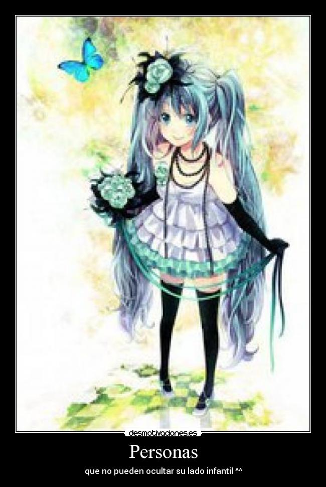 carteles anime moe kawaii hatsune miku vocaloid maid otaku desmotivaciones