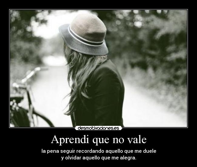 Aprendi que no vale - 