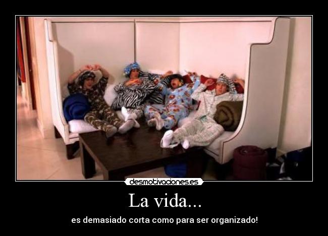 La vida... - es demasiado corta como para ser organizado!