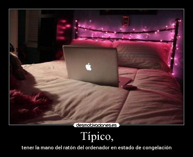 Típico, - tener la mano del ratón del ordenador en estado de congelación