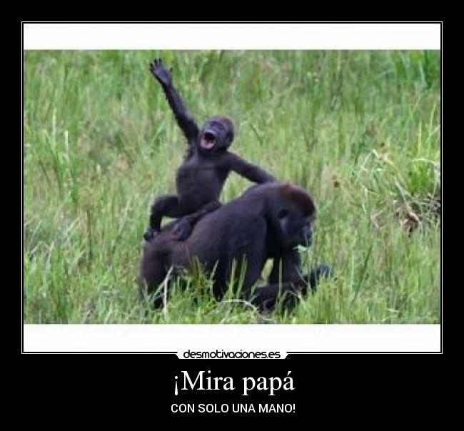 ¡Mira papá - CON SOLO UNA MANO!