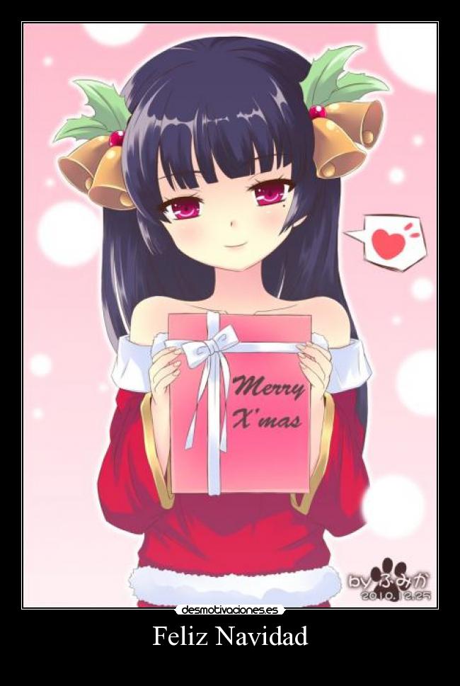 carteles navidad feliznavidad animegirl desmotivaciones