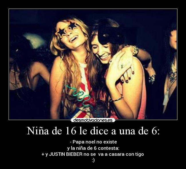 Niña de 16 le dice a una de 6: - 