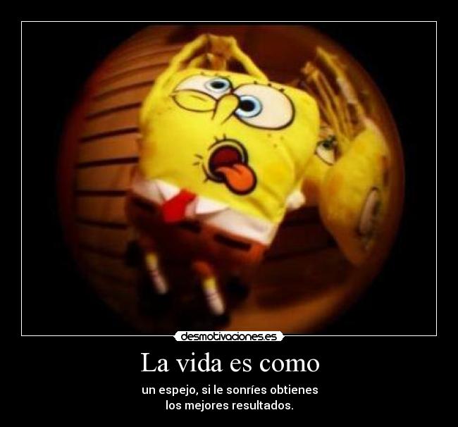 La vida es como - un espejo, si le sonríes obtienes
los mejores resultados.