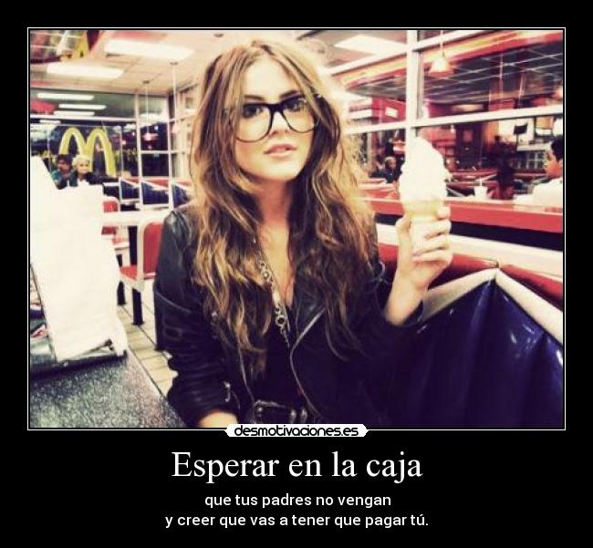 Esperar en la caja -