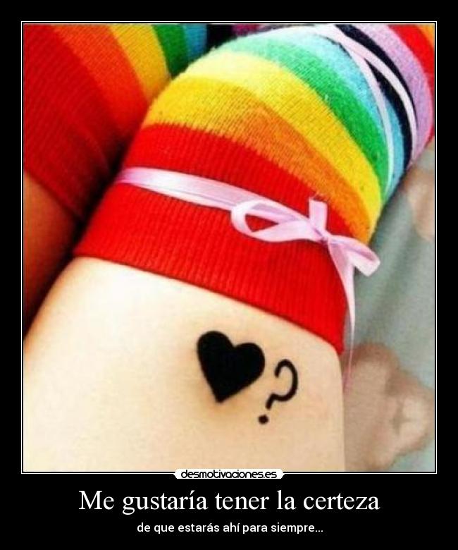 Me gustaría tener la certeza - 