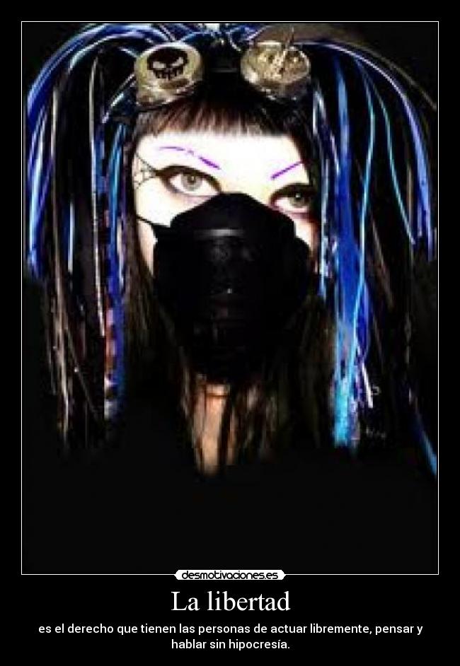 carteles libertad libertad cyber goth cultura desmotivaciones