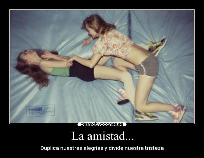 La amistad... - Duplica nuestras alegrías y divide nuestra tristeza