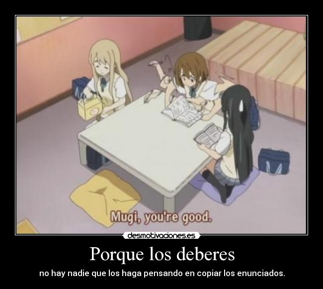 Porque los deberes - 