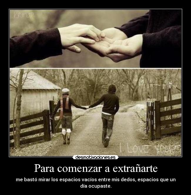 Para comenzar a extrañarte - 