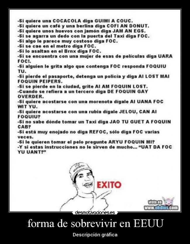 forma de sobrevivir en EEUU - 