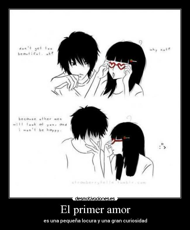 carteles amor first amoure desmotivaciones