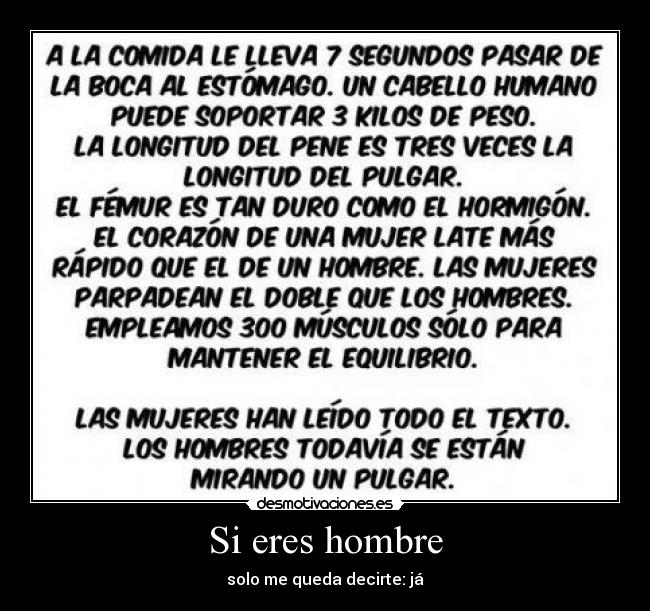 Si eres hombre - 
