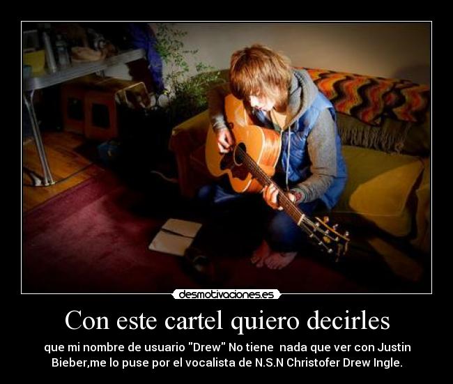 Con este cartel quiero decirles -