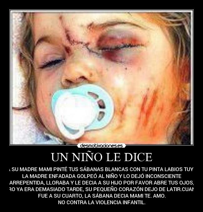 UN NIÑO LE DICE -