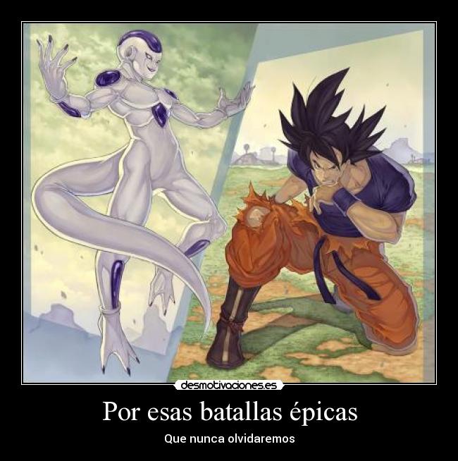 carteles goku anime dragon ball samvlz freezer batalla epica desmotivaciones