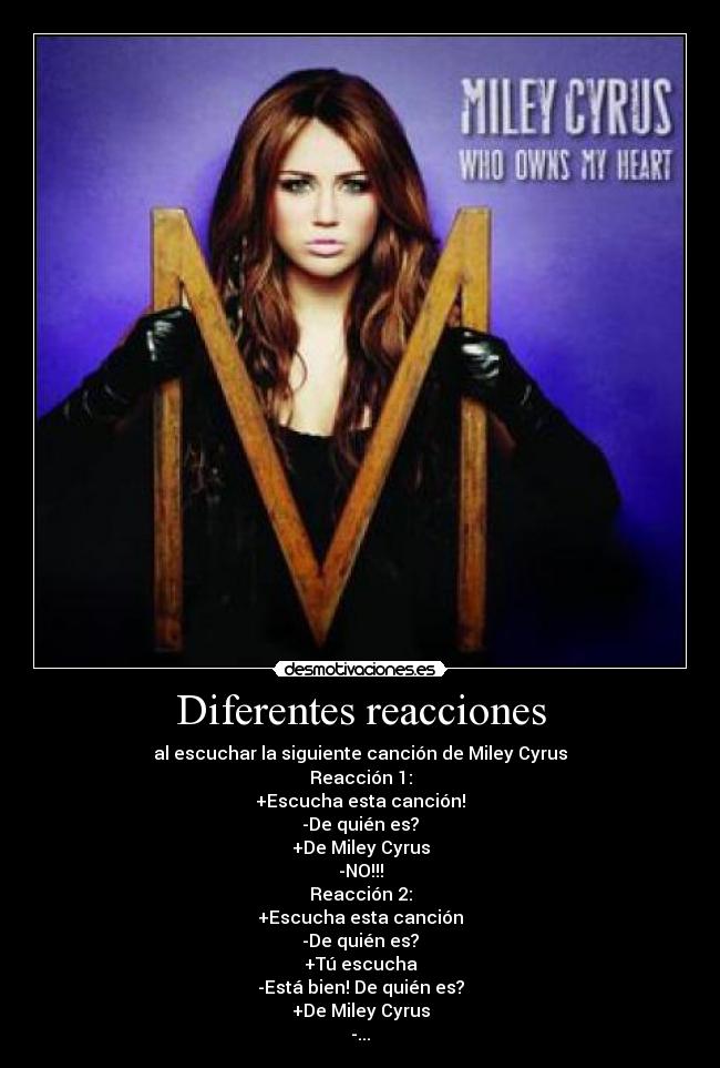 Diferentes reacciones -