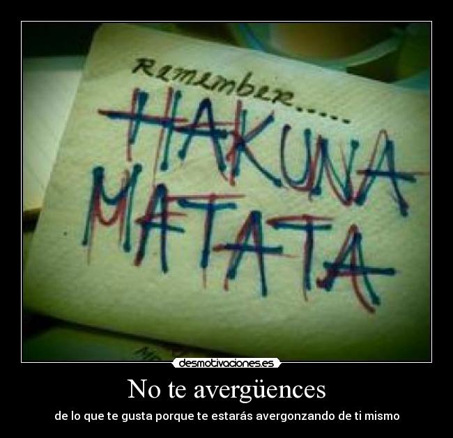 No te avergüences - 