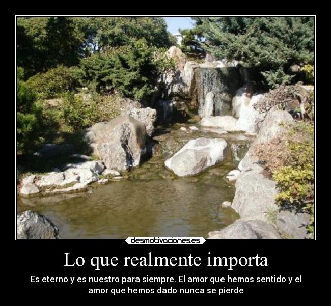 Lo que realmente importa -