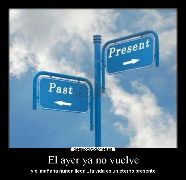 El ayer ya no vuelve -
