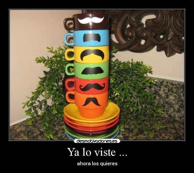 Ya lo viste ... - ahora los quieres