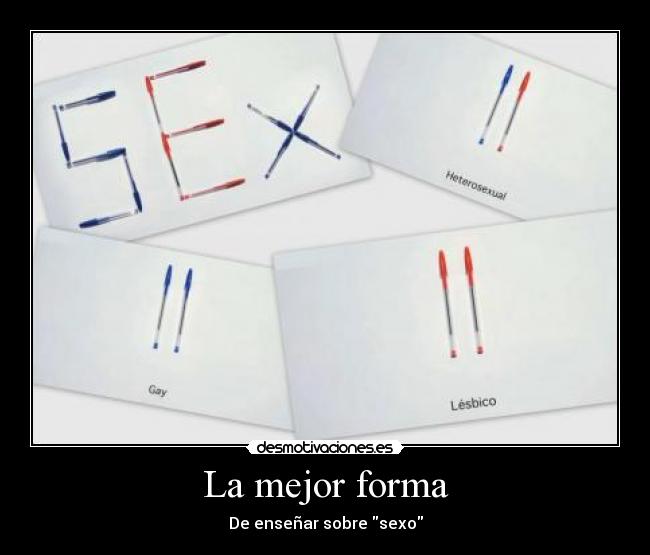 La mejor forma - De enseñar sobre sexo