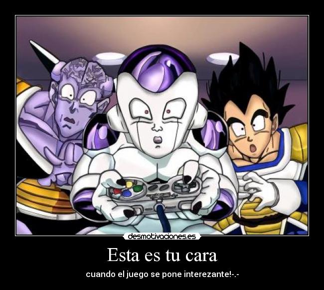 carteles juegos goku caras desmotivaciones