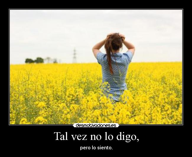 Tal vez no lo digo, - 