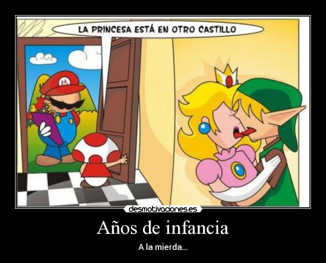 carteles infancia link folleteandose peach desmotivaciones