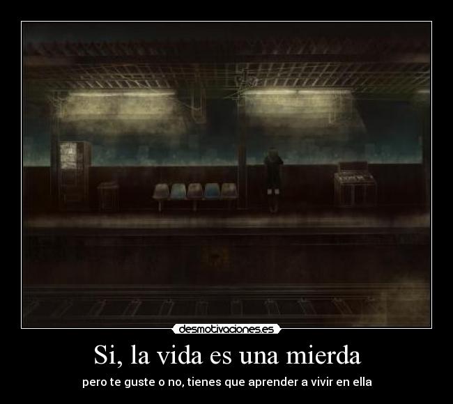 Si, la vida es una mierda -