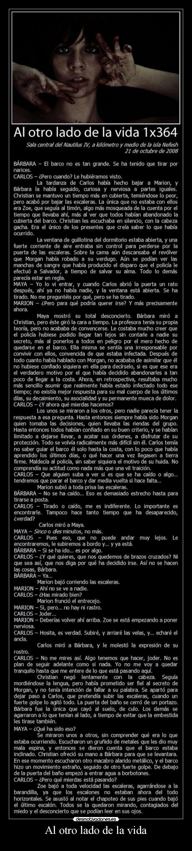 carteles vida otro lado vida desmotivaciones