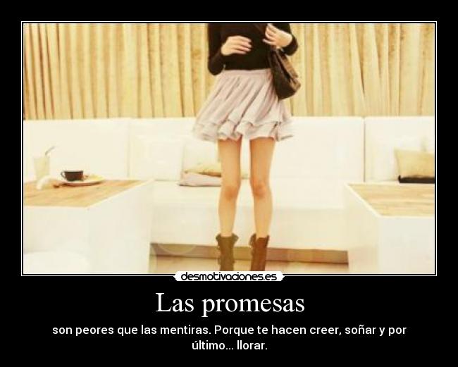 carteles promesas las promesas desmotivaciones