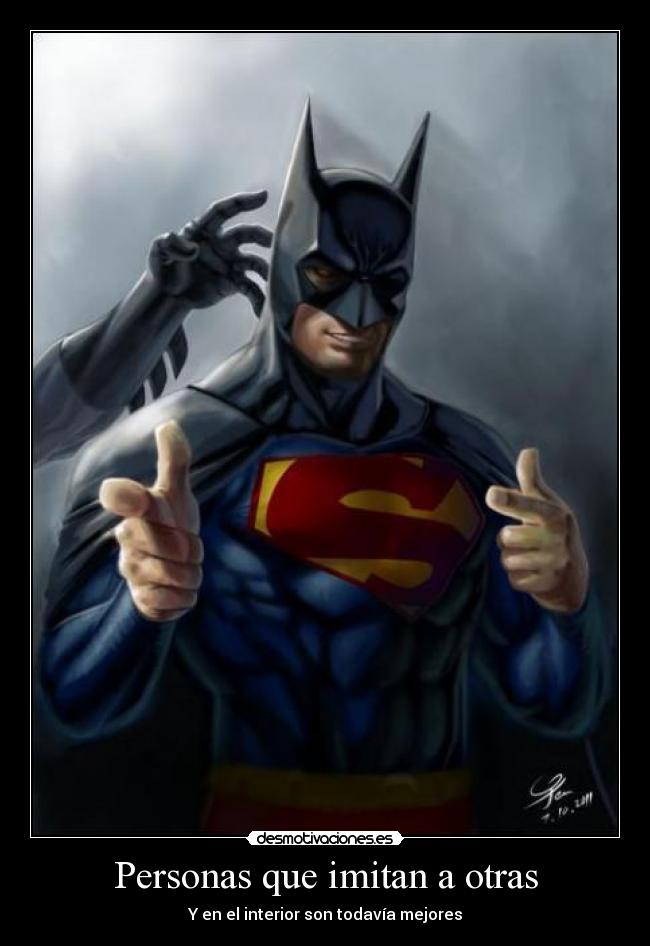 Personas que imitan a otras -