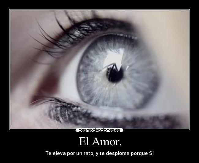 El Amor. - Te eleva por un rato, y te desploma porque SI