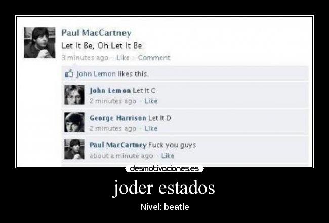 carteles beatles facebook estado desmotivaciones