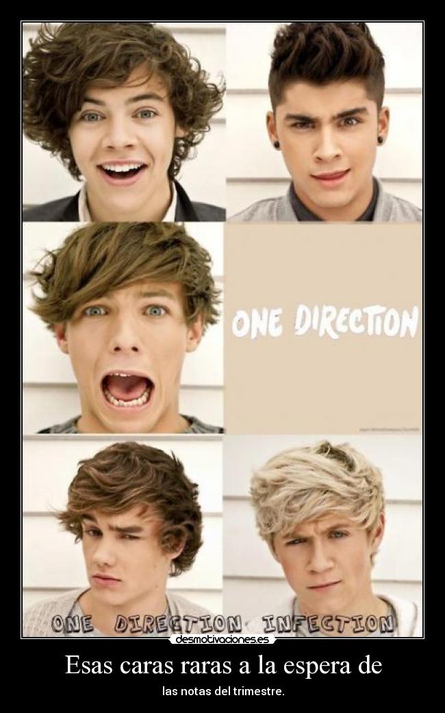 Esas caras raras a la espera de - las notas del trimestre.