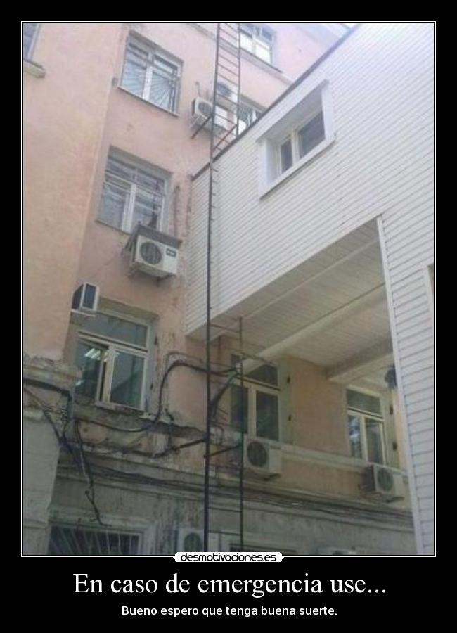 En caso de emergencia use... -