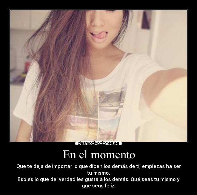 En el momento -