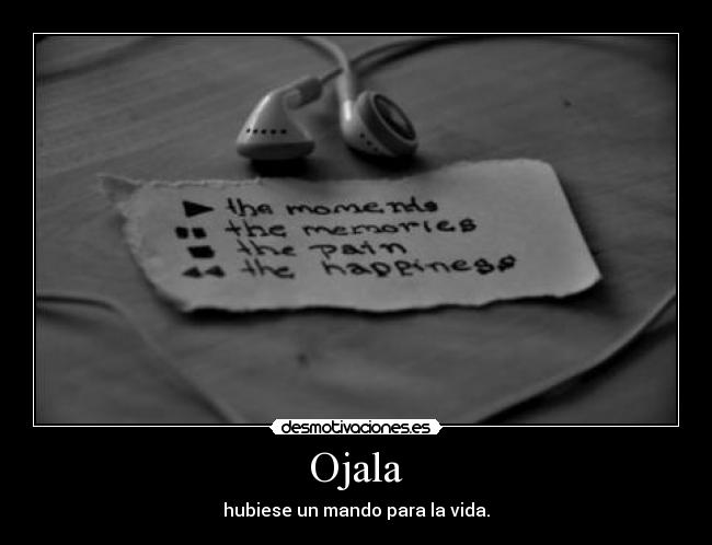 Ojala - hubiese un mando para la vida.