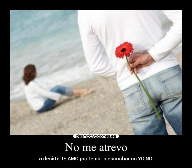 No me atrevo - a decirte TE AMO por temor a escuchar un YO NO.