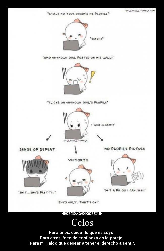 carteles celos ojala fueras mio uwu desmotivaciones