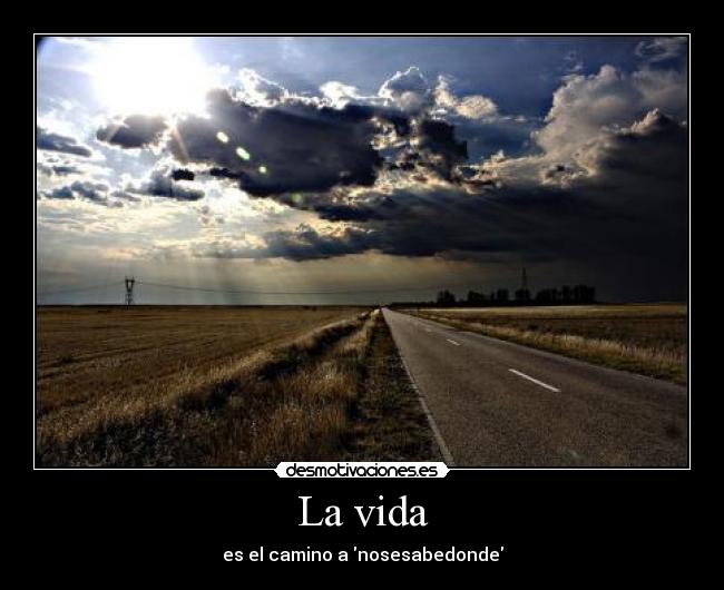 La vida - es el camino a nosesabedonde