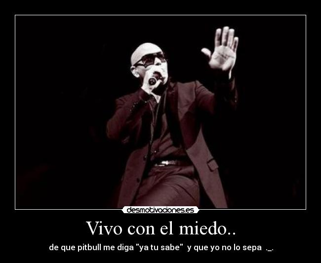 Vivo con el miedo.. - de que pitbull me diga ya tu sabe  y que yo no lo sepa  ._.